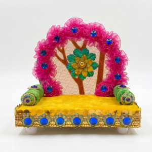 the royal emerald & fuchsia bloom singhasan